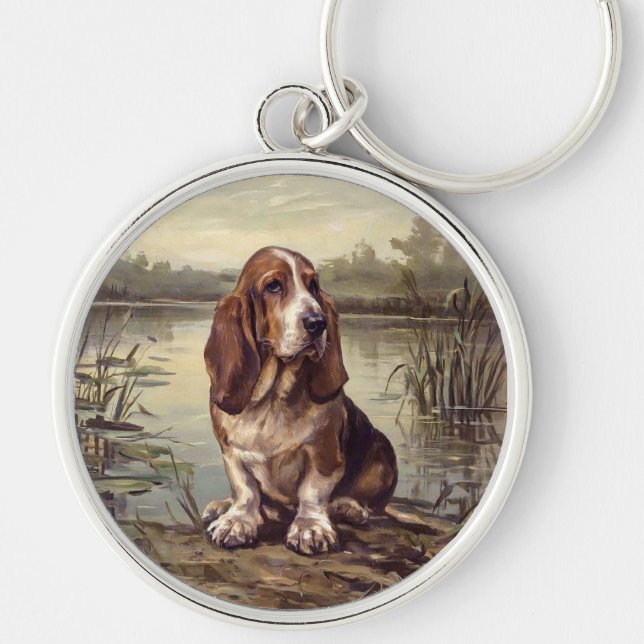 Basset Hound Key Ring (Front)