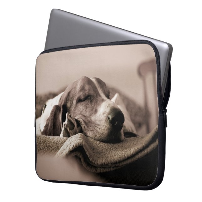 Basset Hound Laptop Sleeve (Front Left)