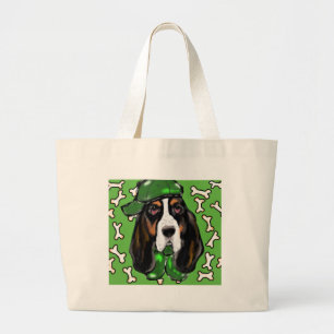 Basset Hound Large Tote Bag