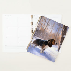 Basset Hound Let It Snow Christmas Planner