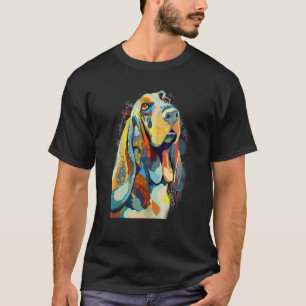 Basset Hound Looking Into Your Eyes Splash Art T-Shirt