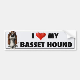 Basset Hound Love Sticker BH1