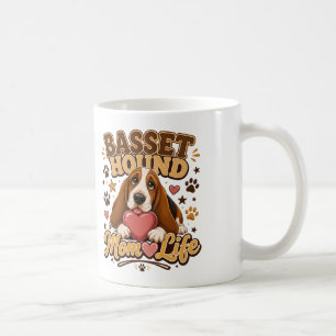 Basset Hound Lover Gift for Women-Funny Pet Mum Coffee Mug