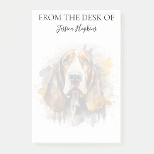 Basset Hound Lover Monogrammed Dog Post-it Notes