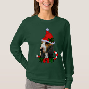 Basset Hound Lovers Christmas T-Shirt