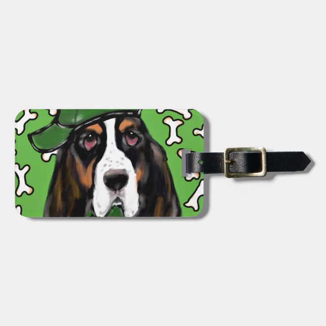 Basset Hound Luggage Tag (Front Horizontal)