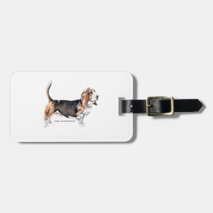 Basset Hound Luggage Tag