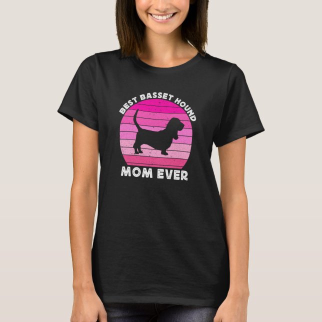 Basset Hound Mom For Women Basset Hound Mom Dog T-Shirt (Front)
