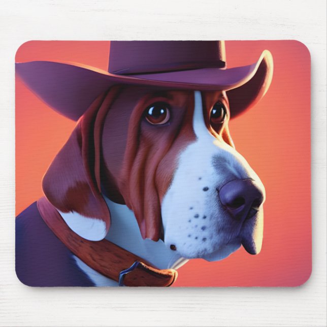 Basset Hound Mouse Pad (Front)