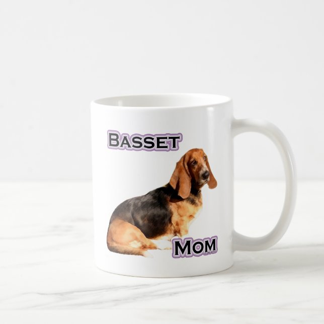 Basset Hound Mum 4 Coffee Mug (Right)
