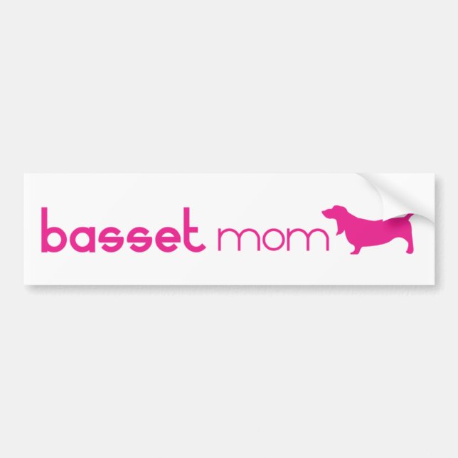 Basset Hound Mum Bumper Sticker (Front)