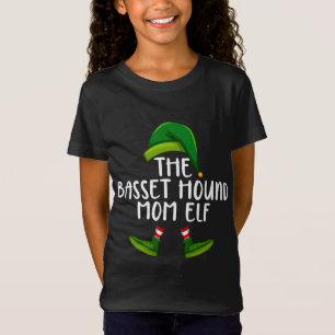 Basset Hound Mum Dog Elf Funny Christmas Pajama X  T-Shirt