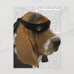 Basset Hound Ninja Postcard