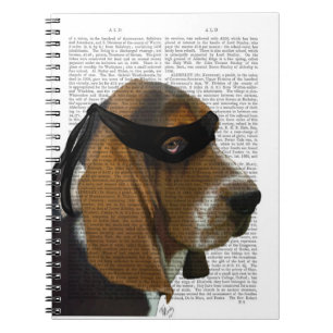 Basset Hound Ninja Spiral Notebook