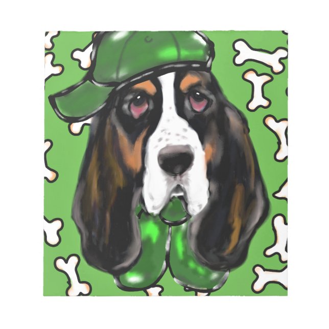 Basset Hound Notepad (Front)