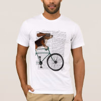 Basset Hound on Bicycle