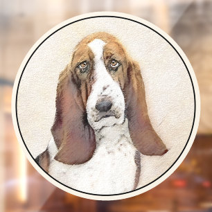 Basset Hound Painting - Cute Original Dog Art