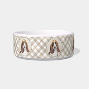 Basset Hound Painting - Cute Original Dog Art Bowl