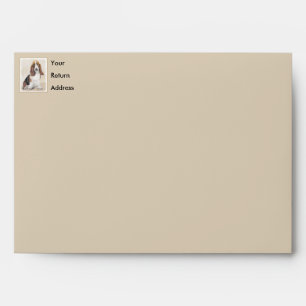 Basset Hound Painting - Cute Original Dog Art Envelope