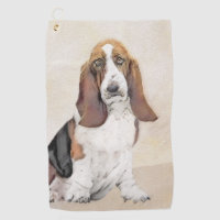 Basset Hound Painting - Cute Original Dog Art