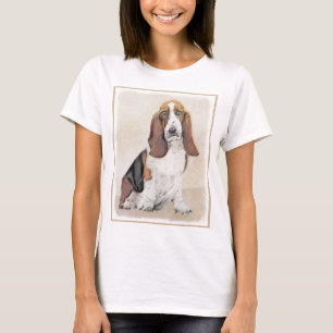 Basset Hound Painting - Cute Original Dog Art T-Shirt
