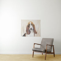 Basset Hound Painting - Cute Original Dog Art