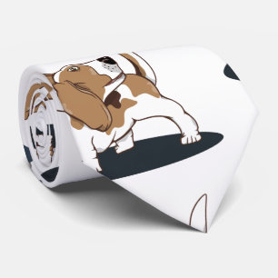 Basset Hound Pattern Tie