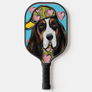 Basset Hound Pickleball Paddle