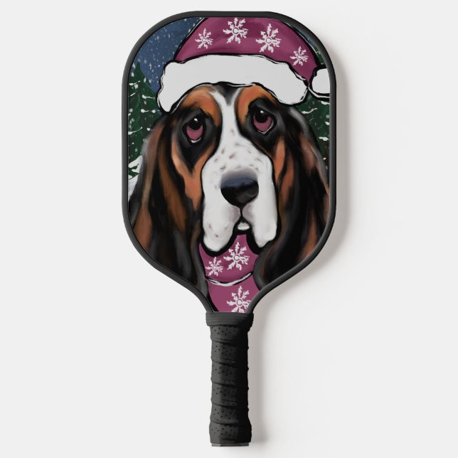 BASSET HOUND  PICKLEBALL PADDLE (Front)