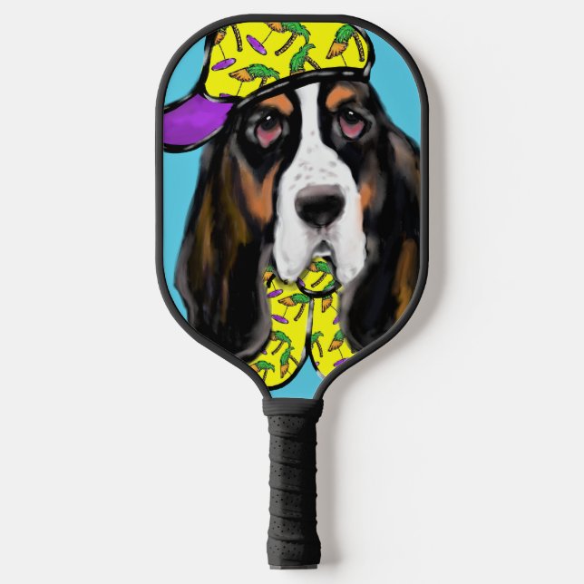 Basset Hound  Pickleball Paddle (Front)