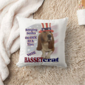 Basset Hound Political Humour Cushion (Blanket)