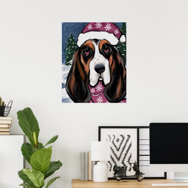 BASSET HOUND  POSTER (Home Office)