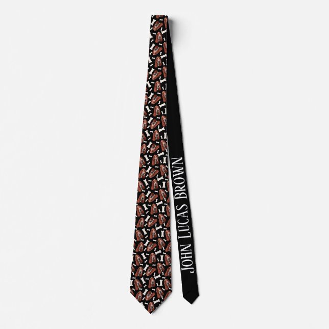 Basset Hound Print Neck Tie (Front)