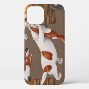 Basset Hound Pumpkin Harvest Pattern iPhone 12 Case