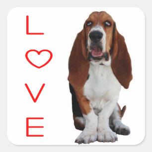 Basset Hound Puppy Dog Sticker / Label