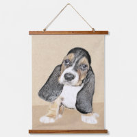 Basset Hound Puppy Painting - Original Dog Art
