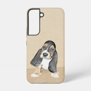 Basset Hound Puppy Painting - Original Dog Art Samsung Galaxy Case