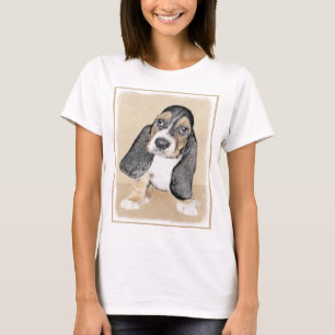 Basset Hound Puppy Painting - Original Dog Art T-Shirt