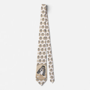 Basset Hound Puppy Painting - Original Dog Art Tie