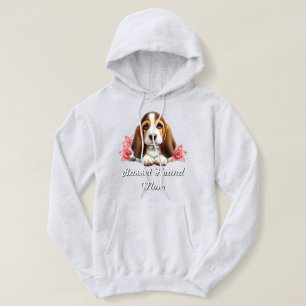 Basset Hound Puppy With Flowers Hoodie