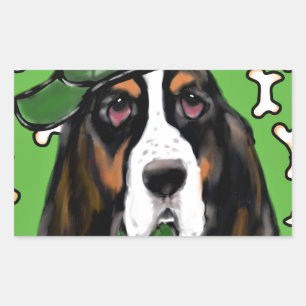 Basset Hound Rectangular Sticker