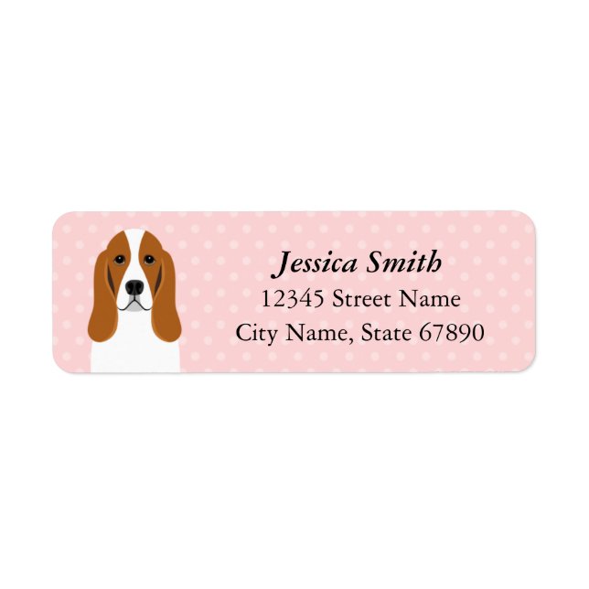 Basset Hound Return Address Label (Front)
