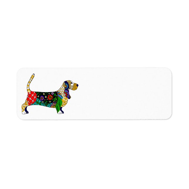 Basset Hound Return Address Label (Front)