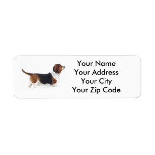 Basset Hound Return Address Label