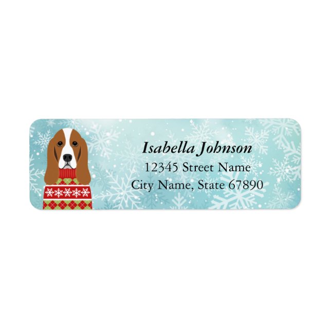 Basset Hound Return Address Labels (Front)