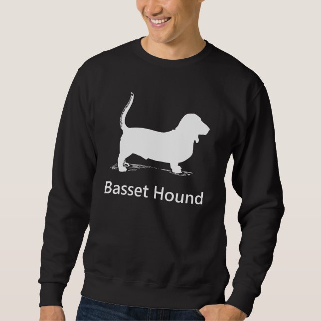 Basset Hound Silhouette Sweatshirt (Front)