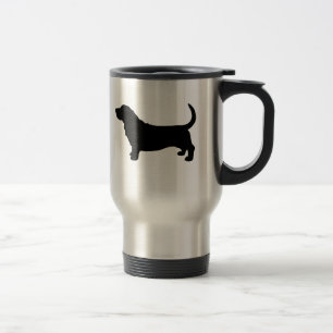 Basset Hound Silhouette Travel Mug