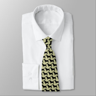 Basset Hound Silhouettes Tie