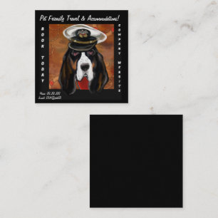 BASSET HOUND SQUARE BUSINESS CARD