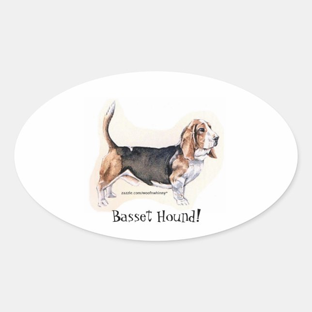 Basset Hound! Sticker (Front)